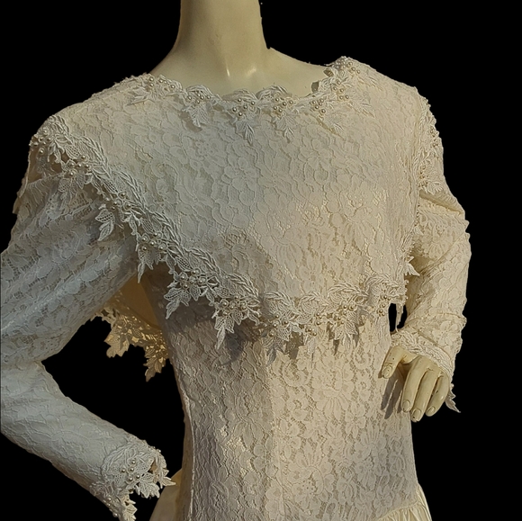 JESSICA McCLINTOCK VINTAGE NWOT WEDDING GOWN SIZE 13 - Picture 6 of 13